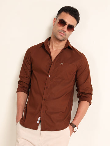 COCOA BROWN LUXE SHIRT