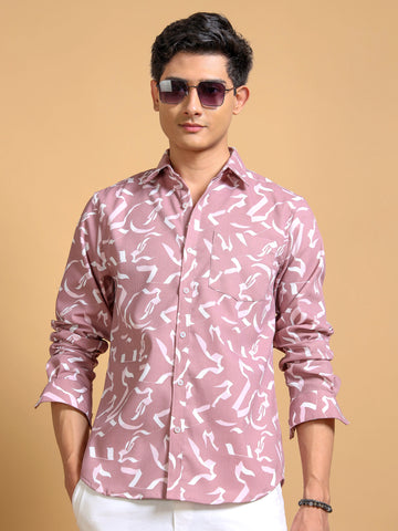 RED RIBBON PRINTED SHIRT