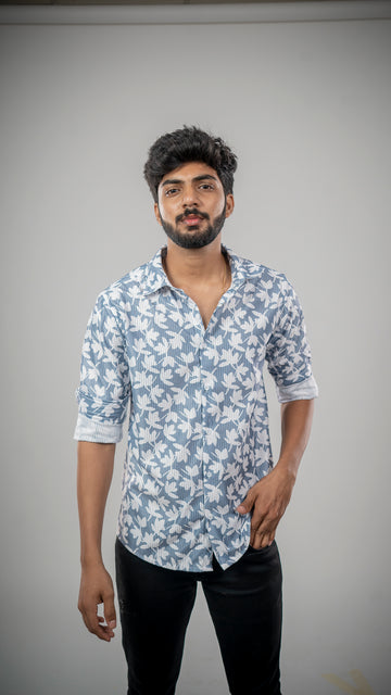 ATOM BLUE PRINTED SHIRT