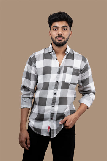 MONOCHROME CHECK SHIRT
