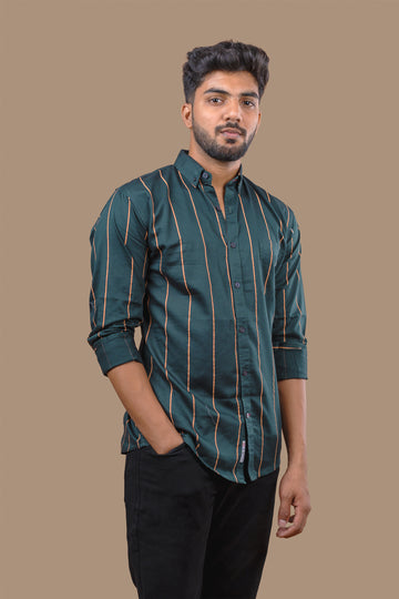 VIRIDIAN STRIPE - COTTON LUXE