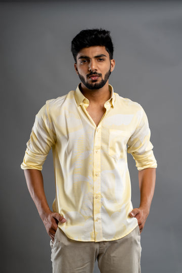 YELLOW ABSTRACT SHIRT