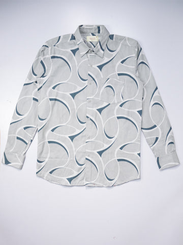 GREY ABSTRACT PRINTED SHIRT