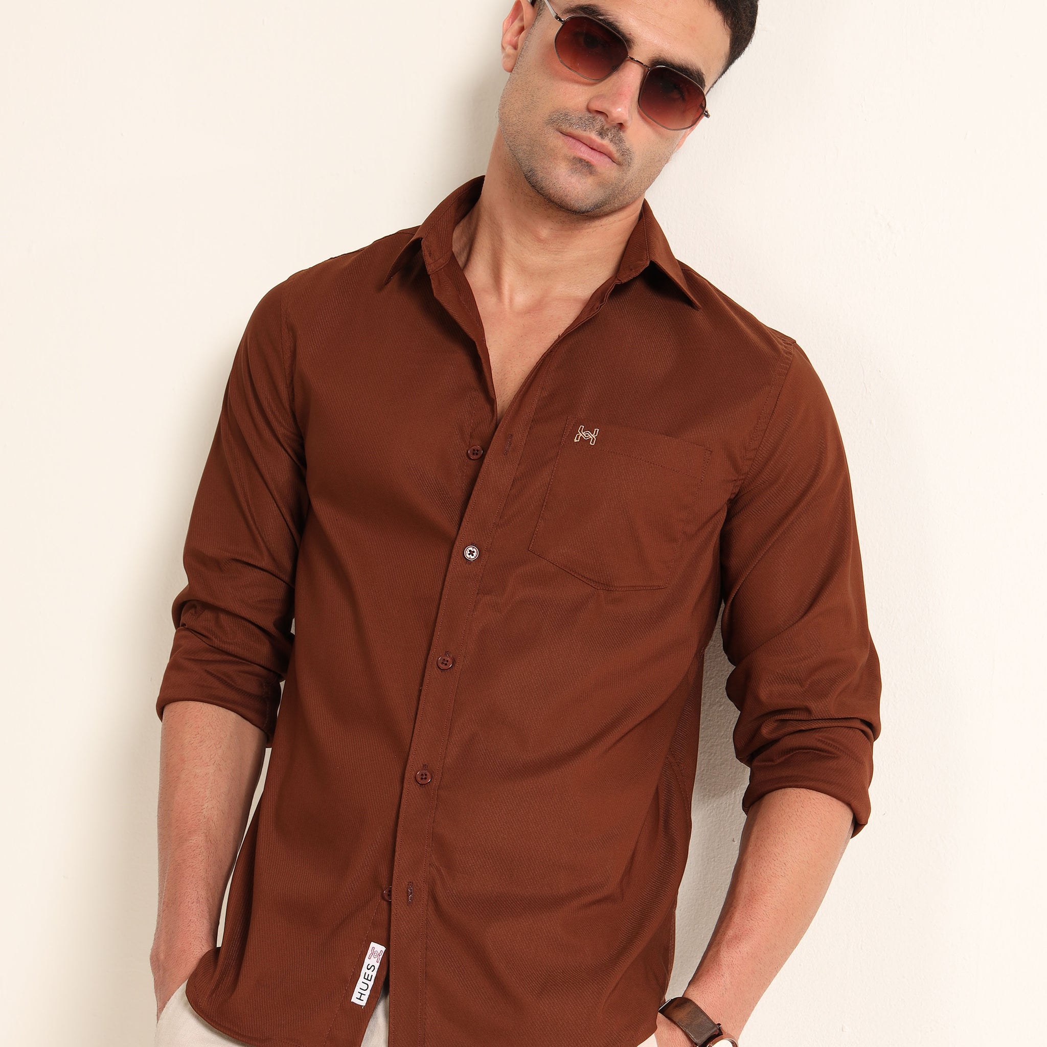 COCOA BROWN LUXE SHIRT