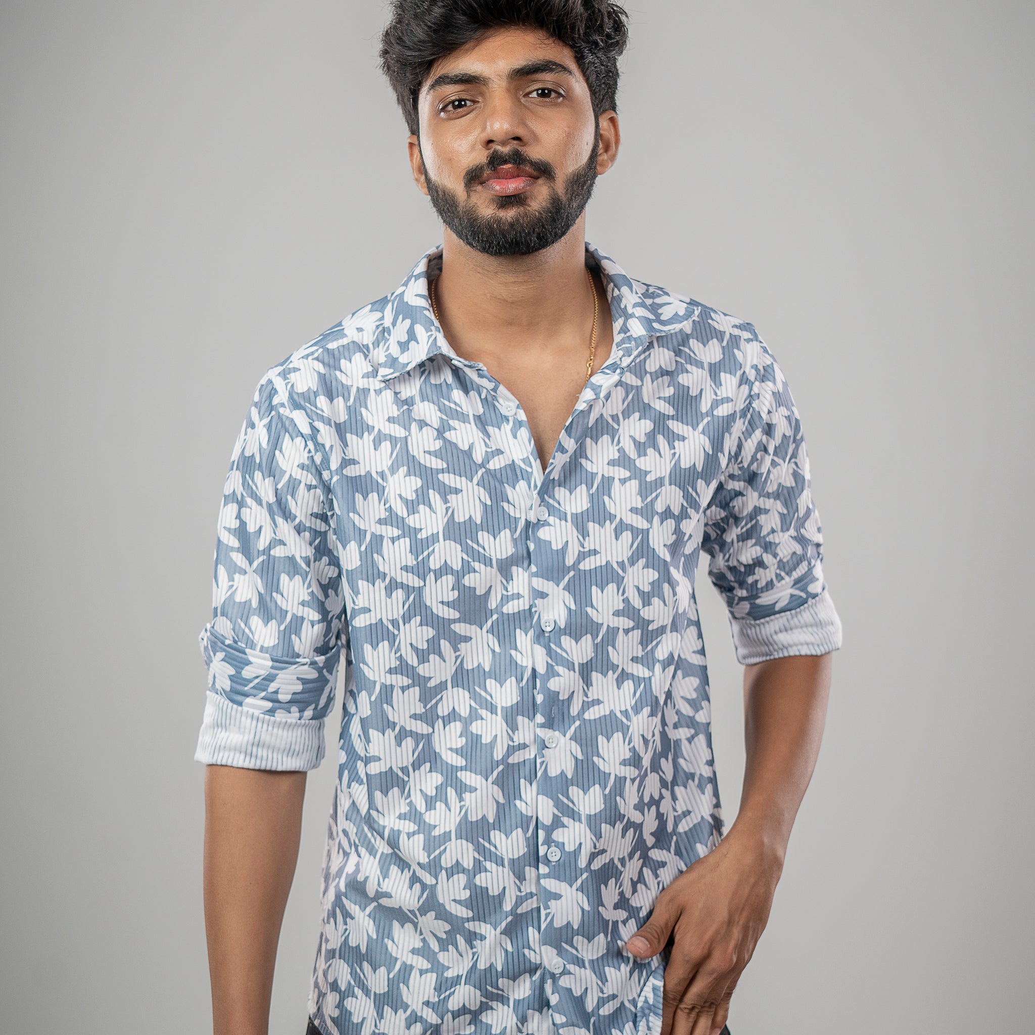 ATOM BLUE PRINTED SHIRT