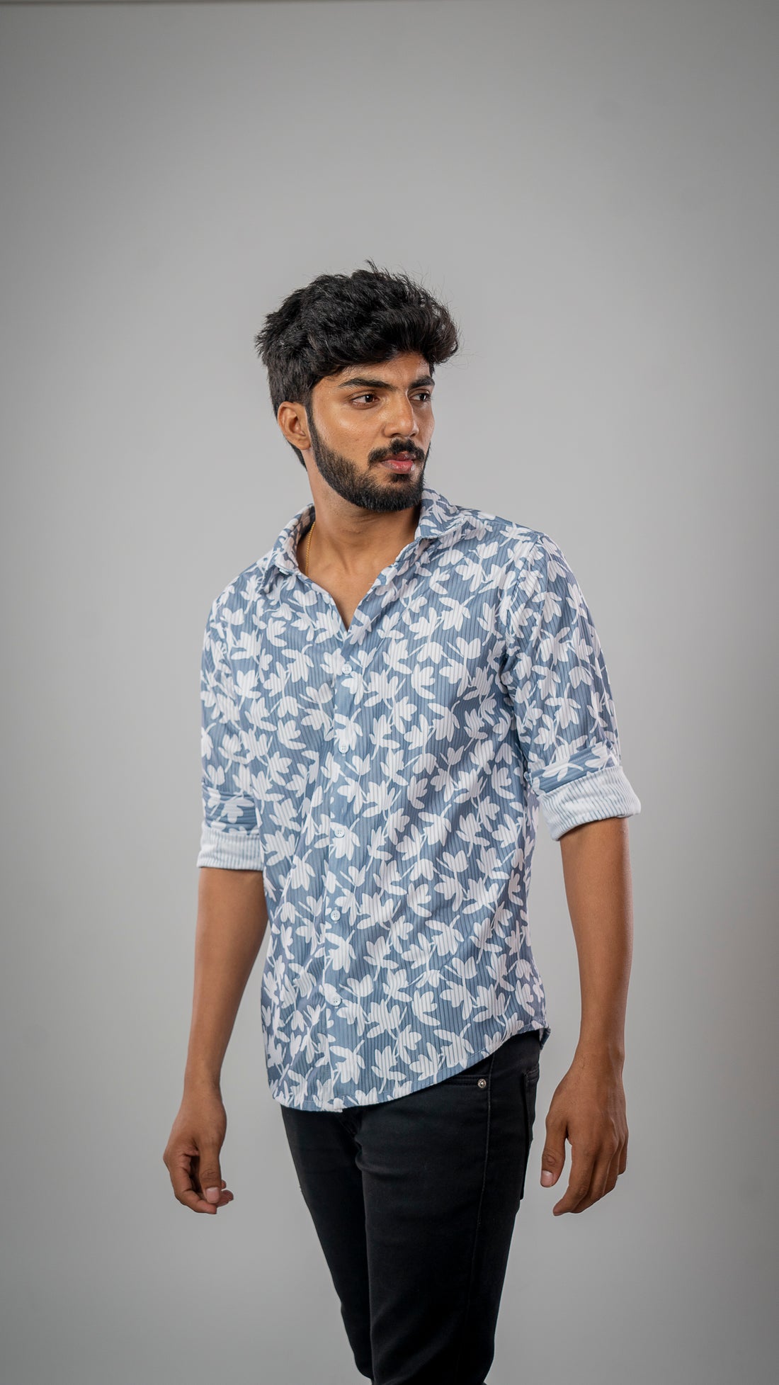 ATOM BLUE PRINTED SHIRT